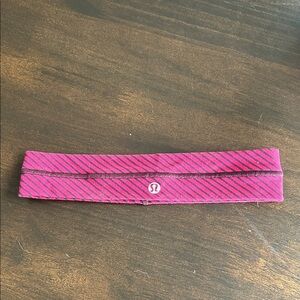 lululemon athletica Pink Striped Headband